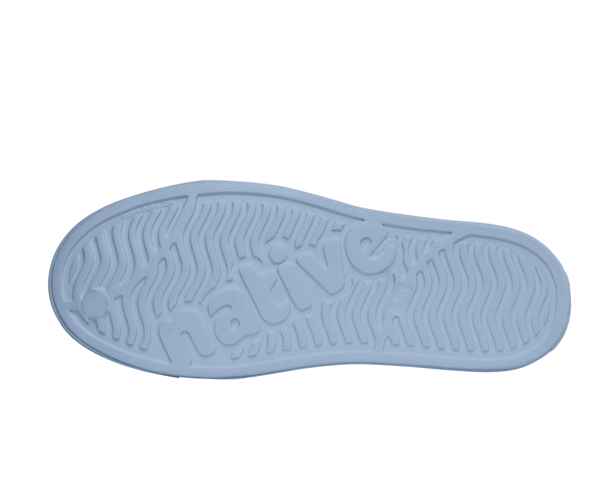Bottom view of a Native Shoes Jefferson Wanderfoam Print | Dawn Blue / Skyway Trans / Floral Footwear in Dawn Blue / Skyway Trans / Floral