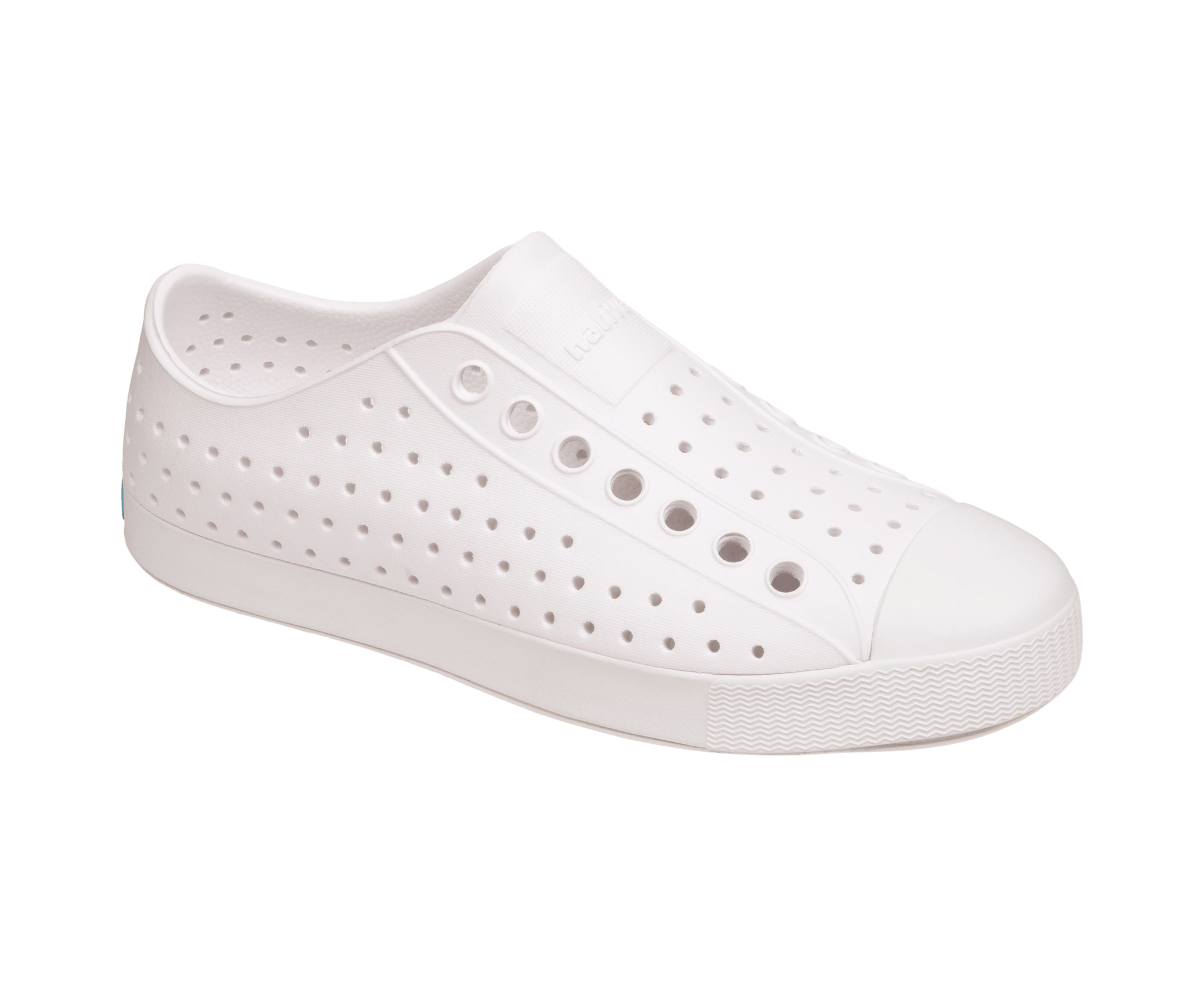 Bottom view of a Native Shoes Jefferson | Shell White / Shell White Footwear in Shell White / Shell White