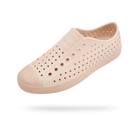 Angled view of a Native Shoes Jefferson Bloom | Bone White / Soy Beige / Shell Speckle Footwear in Bone White / Soy Beige / Shell Speckle