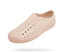 Angled view of a Native Shoes Jefferson Bloom | Bone White / Soy Beige / Shell Speckle Footwear in Bone White / Soy Beige / Shell Speckle