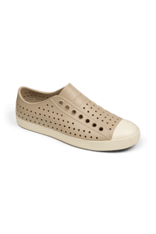 Bottom view of a Native Shoes Jefferson | Flax Tan / Bone White Footwear in Flax Tan / Bone White