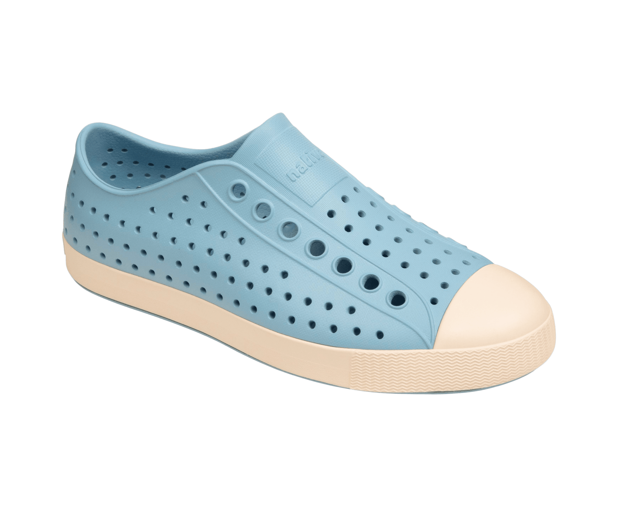 Bottom view of a Native Shoes Jefferson | Flux Blue / Bone White Footwear in Flux Blue / Bone White