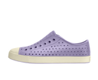 Side view of a Native Shoes Adults Jefferson Footwear in Taro Purple / Bone White