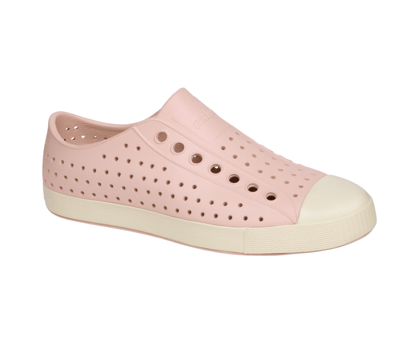 Bottom view of a Native Shoes Jefferson | Chameleon Pink / Bone White Footwear in Chameleon Pink / Bone White