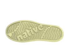 Bottom view of a Native Shoes Jefferson | Vanilla Yellow / Bone White Footwear in Vanilla Yellow / Bone White