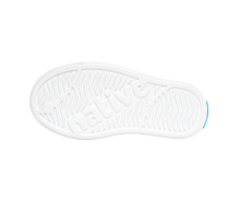 Bottom view of a Native Shoes Kids Jefferson Kids | Shell White / Shell White Footwear in Shell White / Shell White