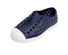 Angled view of a Native Shoes Kids Jefferson Kids | Regatta Blue / Shell White Footwear in Regatta Blue / Shell White