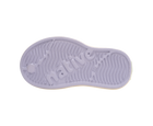 Bottom view of a Native Shoes Kids Miles Bloom Print Kids | Future Purple / Bone White / Ink Wiggle Stripe Footwear in Future Purple / Bone White / Ink Wiggle Stripe