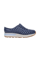 Side view of a Native Shoes Kids Robbie Block Kids Footwear in Rgtabl/Slkgry/Kingr/Uvspckrb