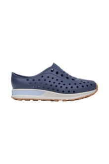 Side view of a Native Shoes Kids Robbie Block Kids Footwear in Rgtabl/Slkgry/Kingr/Uvspckrb
