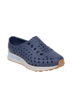 Bottom view of a Native Shoes Kids Robbie Block Kids | Rgtabl/Slkgry/Kingr/Uvspckrb Footwear in Rgtabl/Slkgry/Kingr/Uvspckrb