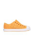 Side view of a Native Shoes Kids Jefferson Kids Footwear in Pynor/Shlwht