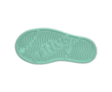 Bottom view of a Native Shoes Kids Jefferson Kids | Fresco Green / Shell White Footwear in Fresco Green / Shell White