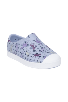 Bottom view of a Native Shoes Kids Jefferson Print Kids | Skwybl/Shlwht/Twrlhorses Footwear in Skwybl/Shlwht/Twrlhorses