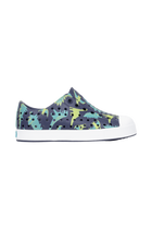 Side view of a Native Shoes Kids Jefferson Print Kids Footwear in Rgtabl/Shlwht/Tnkdino