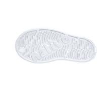 Bottom view of a Native Shoes Kids Jefferson Print Kids | Shell White / Shell White / Barely Taro Blur Footwear in Shell White / Shell White / Barely Taro Blur