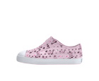 Side view of a Native Shoes Kids Jefferson Print Kids Footwear in Barely Pink / Shell White / Cowgirl