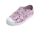 Angled view of a Native Shoes Kids Jefferson Print Kids | Barely Pink / Shell White / Cowgirl Footwear in Barely Pink / Shell White / Cowgirl