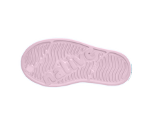 Bottom view of a Native Shoes Kids Jefferson Print Kids | Barely Pink / Shell White / Cowgirl Footwear in Barely Pink / Shell White / Cowgirl