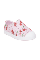 Bottom view of a Native Shoes Kids Jefferson Print Kids | Brlypnk/Shlwht/Cherries Footwear in Brlypnk/Shlwht/Cherries