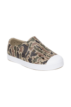 Bottom view of a Native Shoes Kids Jefferson Print Kids | Flxtn/Shlwht/Tuffcamo Footwear in Flxtn/Shlwht/Tuffcamo