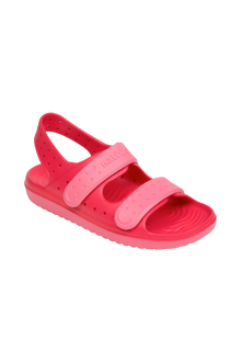 Angled view of a Native Shoes Kids Chase Kids | Popsicle Pink / Flamingo Pink Footwear in Popsicle Pink / Flamingo Pink