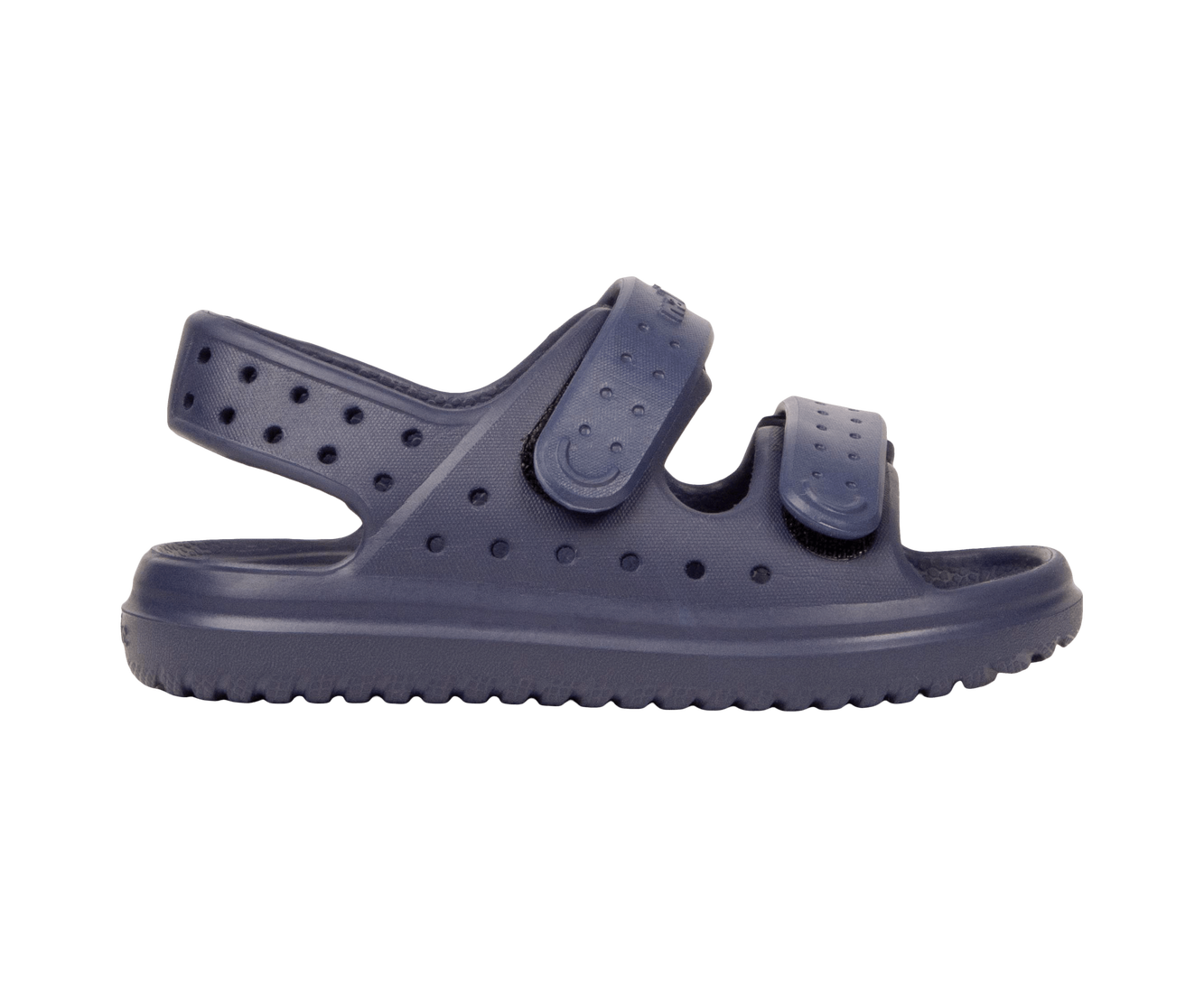 Side view of a Native Shoes Kids Chase Kids Footwear in Regatta Blue / Regatta Blue