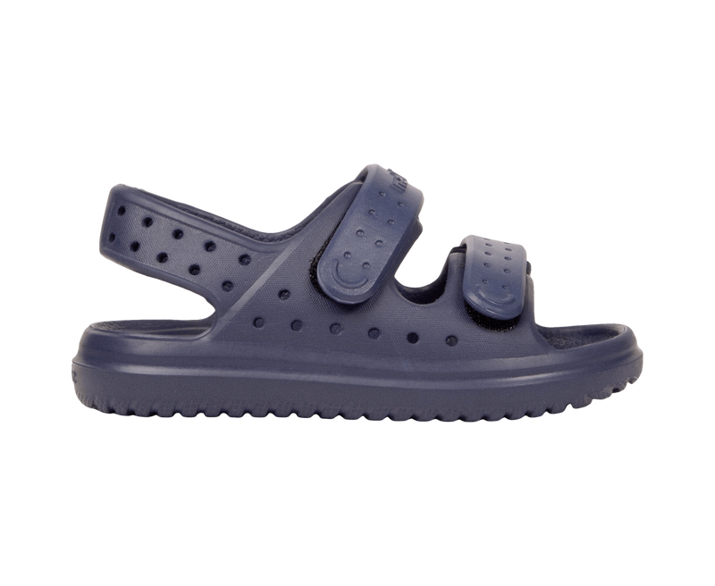 Side view of a Native Shoes Kids Chase Kids Footwear in Regatta Blue / Regatta Blue