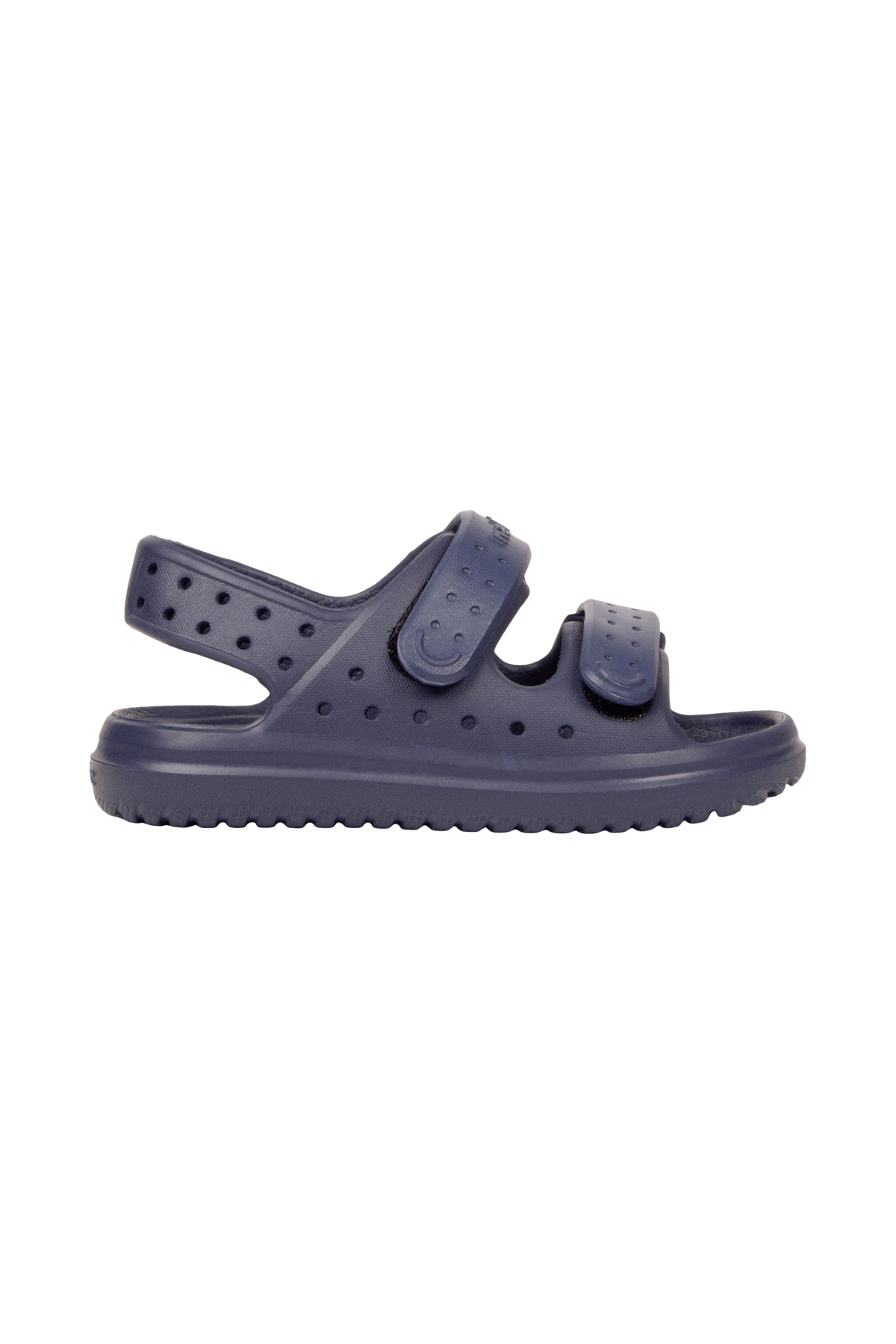 Side view of a Native Shoes Kids Chase Kids Footwear in Regatta Blue / Regatta Blue