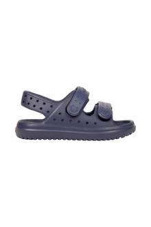 Side view of a Native Shoes Kids Chase Kids Footwear in Regatta Blue / Regatta Blue