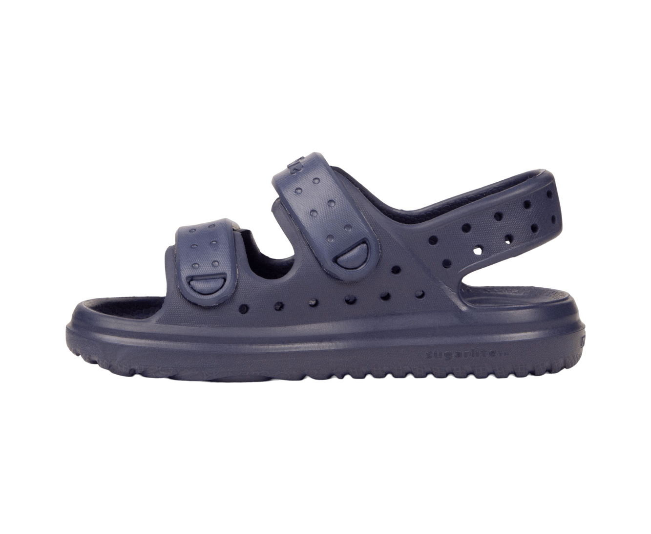 Angled view of a Native Shoes Kids Chase Kids | Regatta Blue / Regatta Blue Footwear in Regatta Blue / Regatta Blue