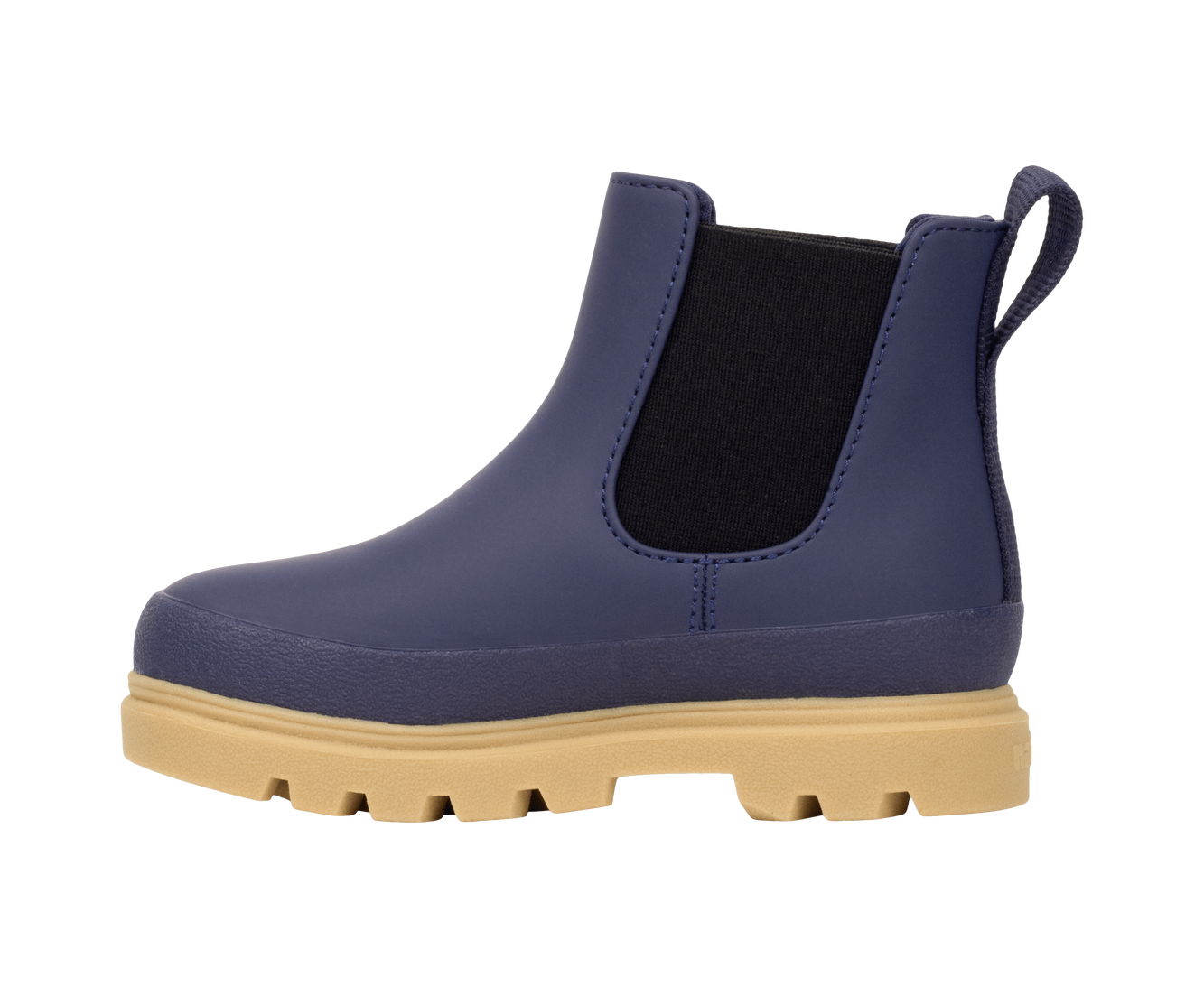 Angled view of a Native Shoes Kids Kensington Chelsea Kids | Rgtabl/Gumbr Footwear in Rgtabl/Gumbr