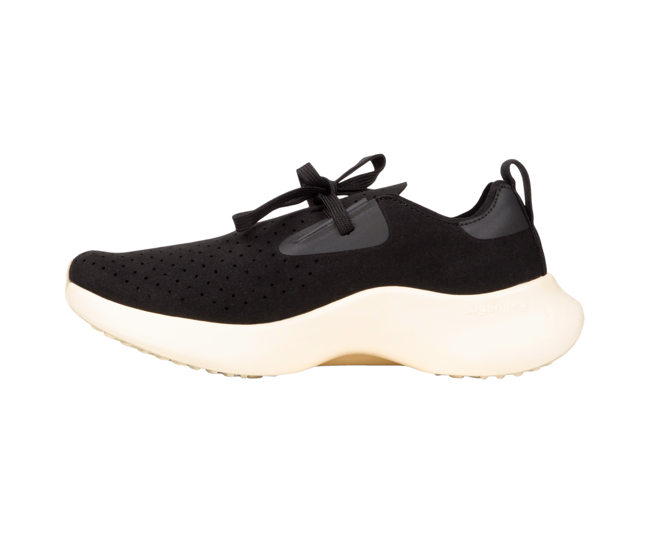 Bottom view of a Native Shoes Apollo 10 | Jiffy Black / Tapioca Off White Footwear in Jiffy Black / Tapioca Off White