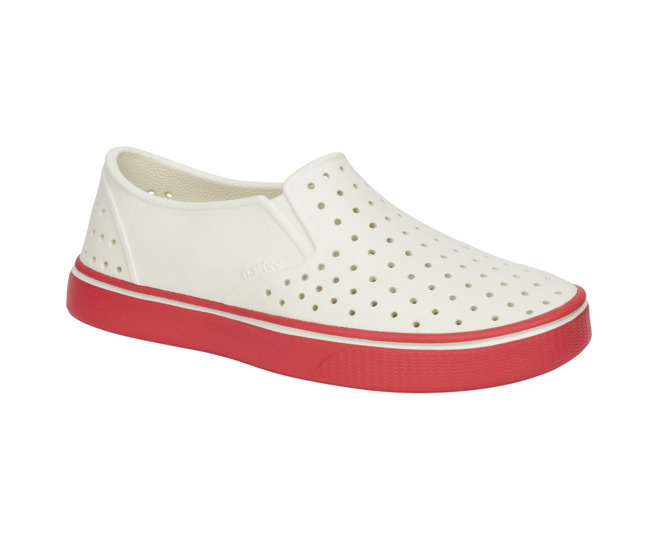 Bottom view of a Native Shoes Miles Wanderfoam | Bnwht/Luckrd Footwear in Bnwht/Luckrd