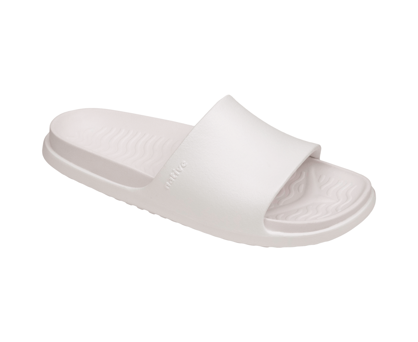 Bottom view of a Native Shoes Spencer Lx Wanderfoam | Shell White / Shell White Footwear in Shell White / Shell White