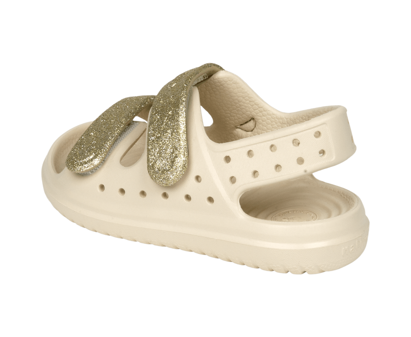 Angled view of a Native Shoes Kids Chase Bio-Bling Kids | Taos Tan Bling / Bone White Footwear in Taos Tan Bling / Bone White