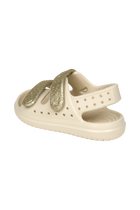 Angled view of a Native Shoes Kids Chase Bio-Bling Kids | Taos Tan Bling / Bone White Footwear in Taos Tan Bling / Bone White