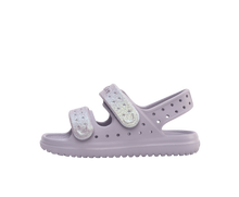 Side view of a Native Shoes Kids Chase Bio-Bling Kids Footwear in Future Purple Bling / Future Purple