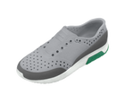 Angled view of a Native Shoes Lennox Wanderfoam Block | Mist Grey / Shell White / Satellite Alpine Footwear in Mist Grey / Shell White / Satellite Alpine