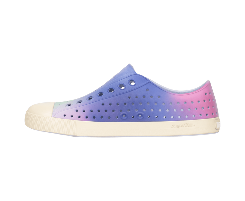 Angled view of a Native Shoes Jefferson Wanderfoam Print | Skwybl/Bnwht/Fscosoftspec Footwear in Skwybl/Bnwht/Fscosoftspec