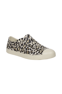 Bottom view of a Native Shoes Jefferson Wanderfoam Print | Bnwht/Bnwht/Leopard Footwear in Bnwht/Bnwht/Leopard