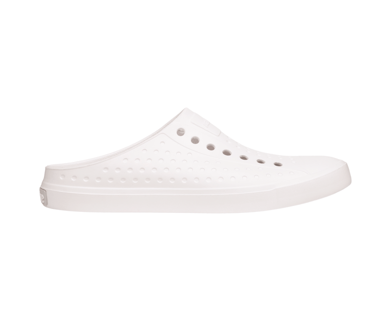 Side view of a Native Shoes Adults Jefferson Clog Wanderfoam Footwear in Shell White / Shell White