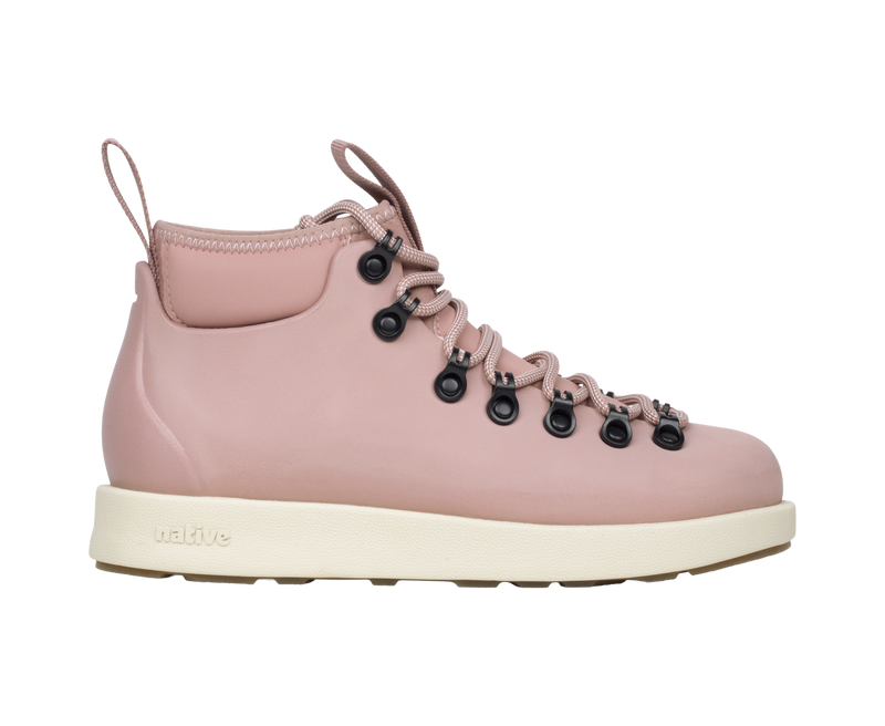 Side view of a Native Shoes Adults Fitzsimmons Venture Footwear in Caypnk/Bnwht