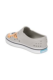 Bottom view of a Native Shoes Kids Miles Block Kids | Slkgry/Shlwht/Corgidogbloc Footwear in Slkgry/Shlwht/Corgidogbloc