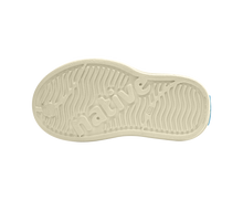 Bottom view of a Native Shoes Kids Miles Block Kids | Bone White / Shell White / Happy Flower Block Footwear in Bone White / Shell White / Happy Flower Block