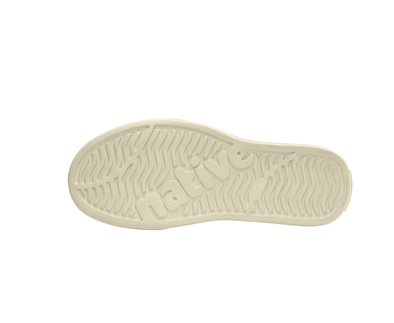 Bottom view of a Native Shoes Miles Wanderfoam Block | Taos Tan / Bone White / Regatta Block Footwear in Taos Tan / Bone White / Regatta Block