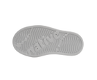 Bottom view of a Native Shoes Kids Jefferson Bio-Bling Kids | Platinum Bling / Shell White Footwear in Platinum Bling / Shell White