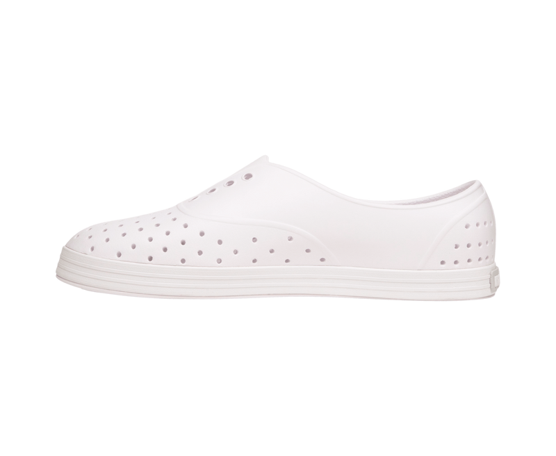 Angled view of a Native Shoes Jericho Wanderfoam | Shell White / Shell White Footwear in Shell White / Shell White