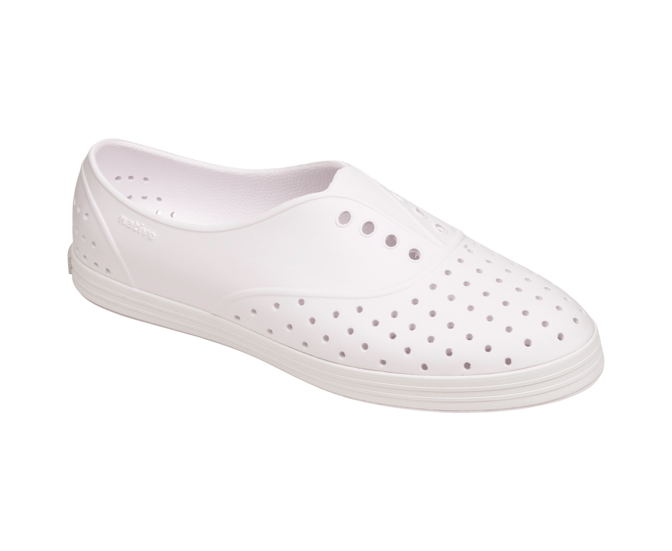 Bottom view of a Native Shoes Jericho Wanderfoam | Shell White / Shell White Footwear in Shell White / Shell White