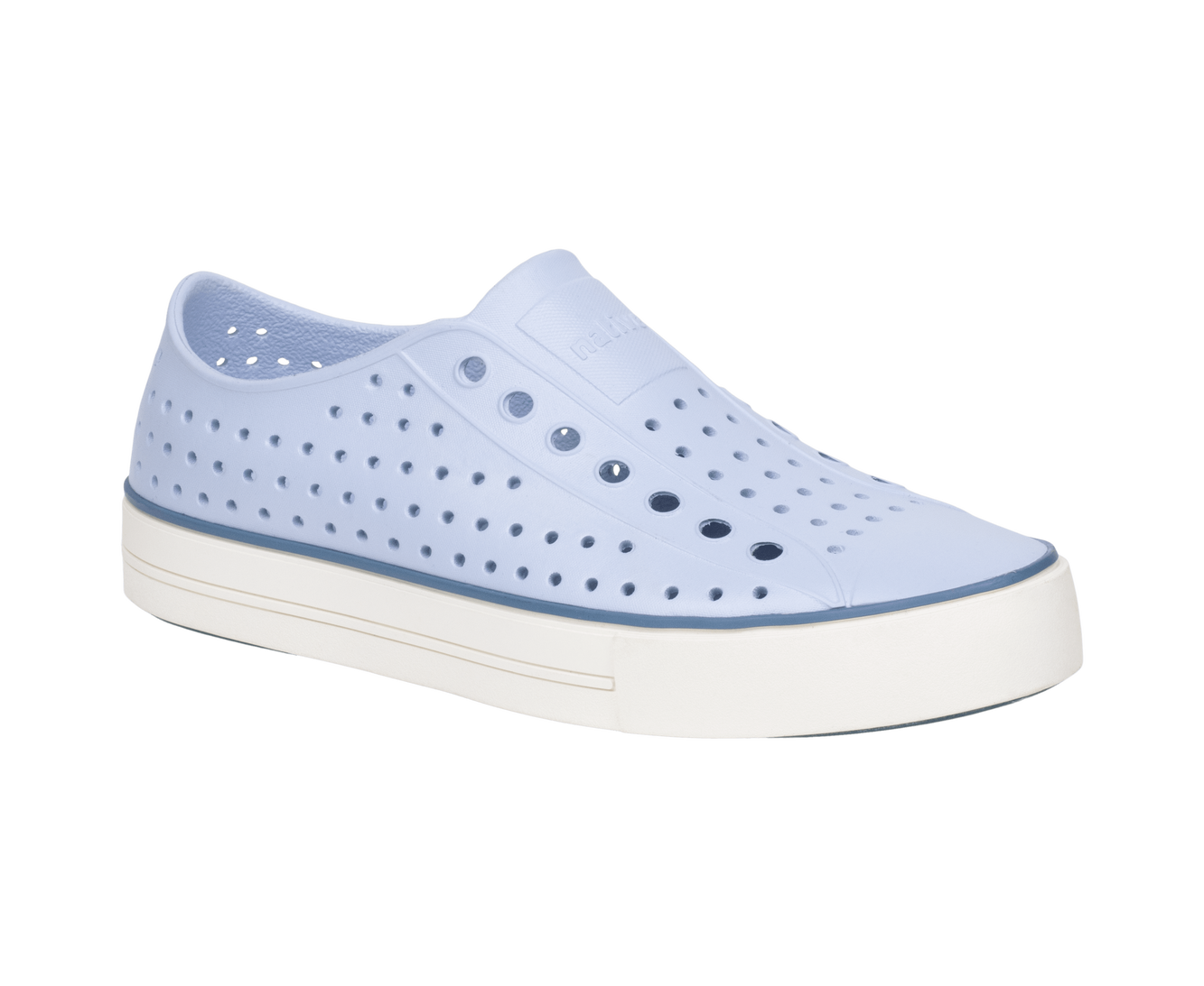 Bottom view of a Native Shoes Jefferson Arc Wanderfoam | Skwybl/Whsprwht Footwear in Skwybl/Whsprwht